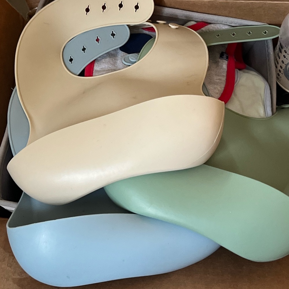 Set of 3 silicon bibs